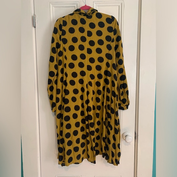 Alembika tunic yellow with black dots polyester Size 3 - Picture 3 of 6